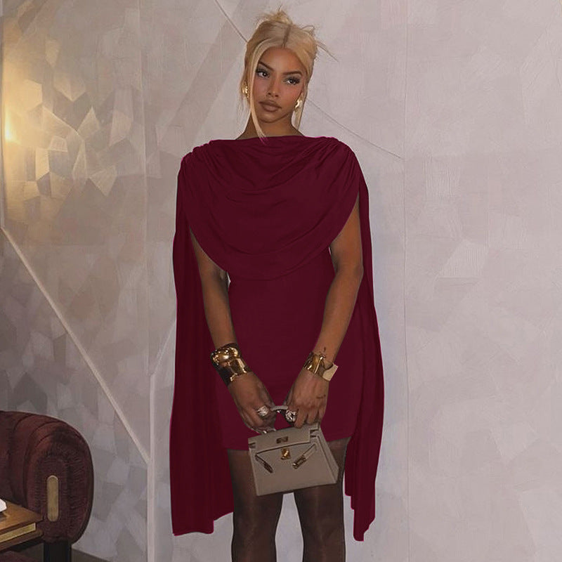 Women's Solid Color Slim-fit Surplice Neckline Sleeveless Dress