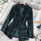 Plaid Girl's Small Suit Women's Long-sleeved Suit Jacket