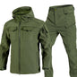 Autumn And Winter Fleece-lined Soft Shell Beetle Shell Jacket Suit