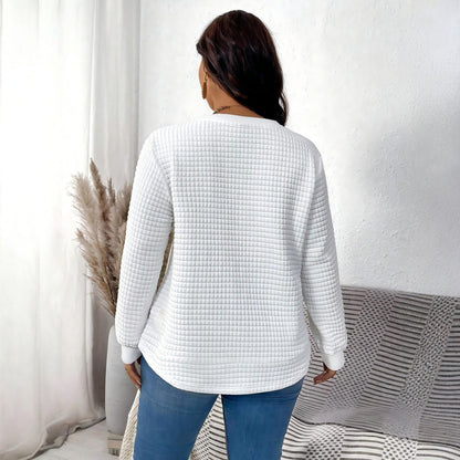 Long Sleeve Casual Love Sweater Plus Size Women's Clothing