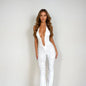 Lash Rope Lace Up Slim Fit Jumpsuit See-through
