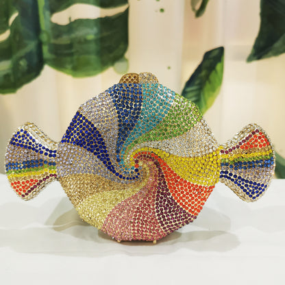 Women's Diamond Candy Shape Crystal Diamond Clutch