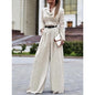 Fashionable Slim-fit Womens Top And Pants Set