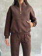 European And American Women's Clothing Two-piece Sweater Fleece Sports
