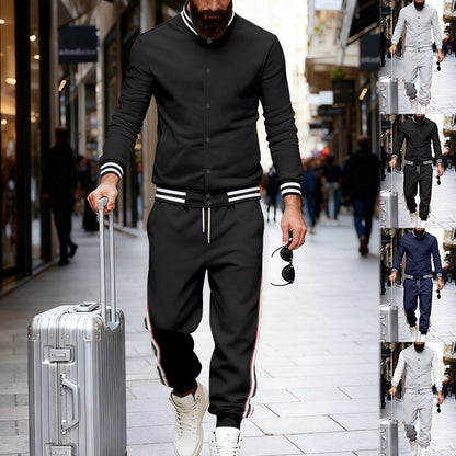 Striped Tapered Pants Two-piece Set American Casual Sportswear