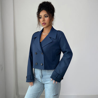 Casual Minimalist Long Sleeve Jacket Vest Coat Women