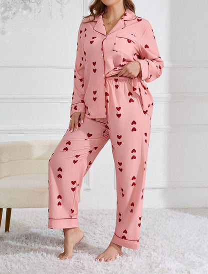 Small Love Home Wear Large Size Plus-sized Two Pieces