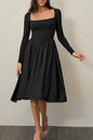 Women's Solid Color Long Sleeve Bottoming Dress