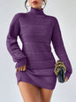 European And American Autumn And Winter Half-high Collar Knitwear Dress