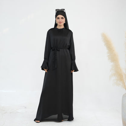 European And American Dubai Elegant Satin Dress