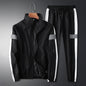 Casual Suit Men's Stand Collar Korean Style Loose Coat Sports Cargo Trousers