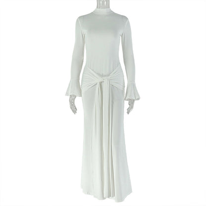 Women's Casual Stand-collar Long Dress