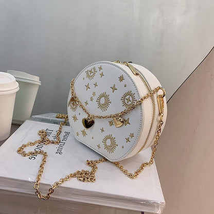 Women's Fashion Vintage Chain Embroidered Shoulder Messenger Bag