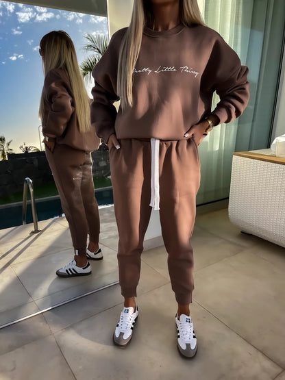 Ladies' Comfortable Hoodie And Jogger Pants Set