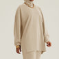 Middle Eastern Muslim Women's Loose Outerwear Long Sleeve Pants Suit