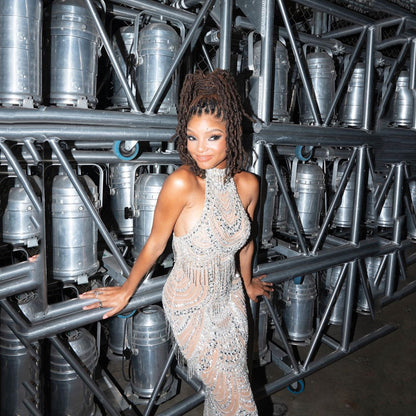 Fashion Halter See-through Sequins Dress Women