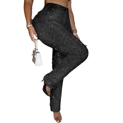 Women's Plus Size Fashionable Bottom Trend Versatile Slim Pants