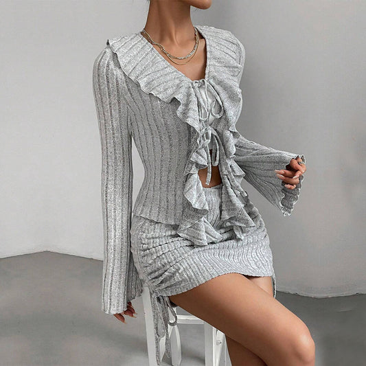 Women's Sexy Elegant Fashion Ruffled Slim-fit Suit