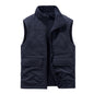 Men's Outdoor Double-sided Wear Velvet Vest Multi-pocket Leisure Cargo