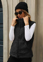 Women's Clothing Cardigan Zipper Loose Diamond Lattice Coat Plush Vest