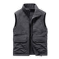 Men's Outdoor Double-sided Wear Velvet Vest Multi-pocket Leisure Cargo
