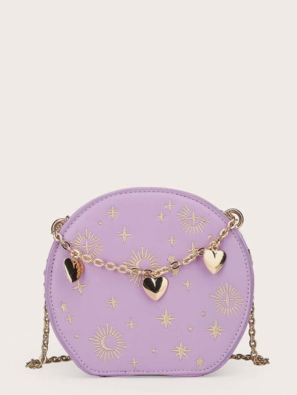 Women's Fashion Vintage Chain Embroidered Shoulder Messenger Bag