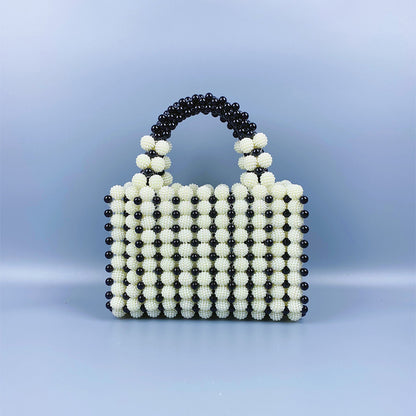 Hand-woven Special-interest Design Beaded Waxberry Square Bag