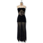 Strapless Lace-panelled Asymmetrical Dress