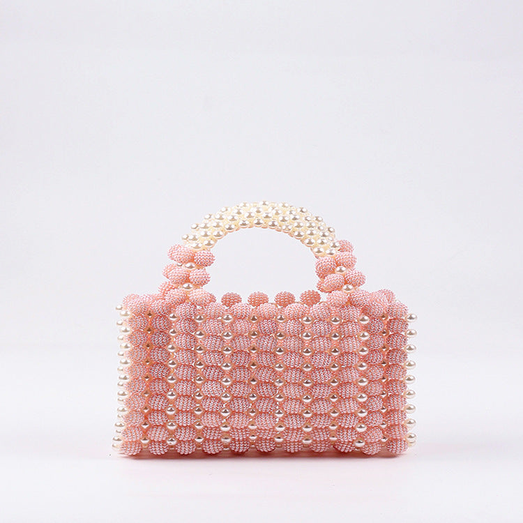 Hand-woven Special-interest Design Beaded Waxberry Square Bag
