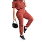 Women's Ankle-tied Lapel Pocket Waist Elastic Button Jumpsuit