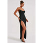 Women's Slit Satin Slip Dress