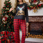 Women's New Year Pajamas Fashion Trend Casual Long Sleeve Pants Suit