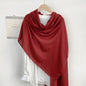 Monochrome Long Scarf Warm Shawl Solid Color Casual Scarf