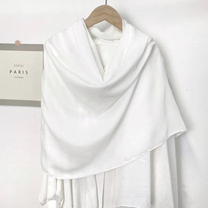 Monochrome Long Scarf Warm Shawl Solid Color Casual Scarf