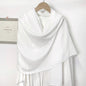 Monochrome Long Scarf Warm Shawl Solid Color Casual Scarf