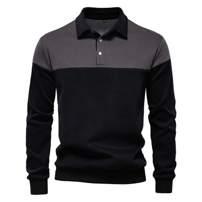 Men's Casual Long-sleeved Polo Collar Sweater