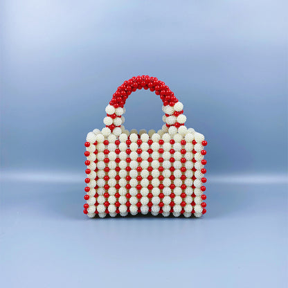 Hand-woven Special-interest Design Beaded Waxberry Square Bag