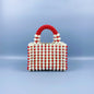 Hand-woven Special-interest Design Beaded Waxberry Square Bag
