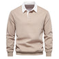 Men's Fashion Casual Versatile Long Sleeves Polo Collar Sweater