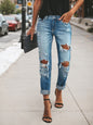 2025 New Women's Denim Pants, Ripped Jeans, Low Rise Jeans