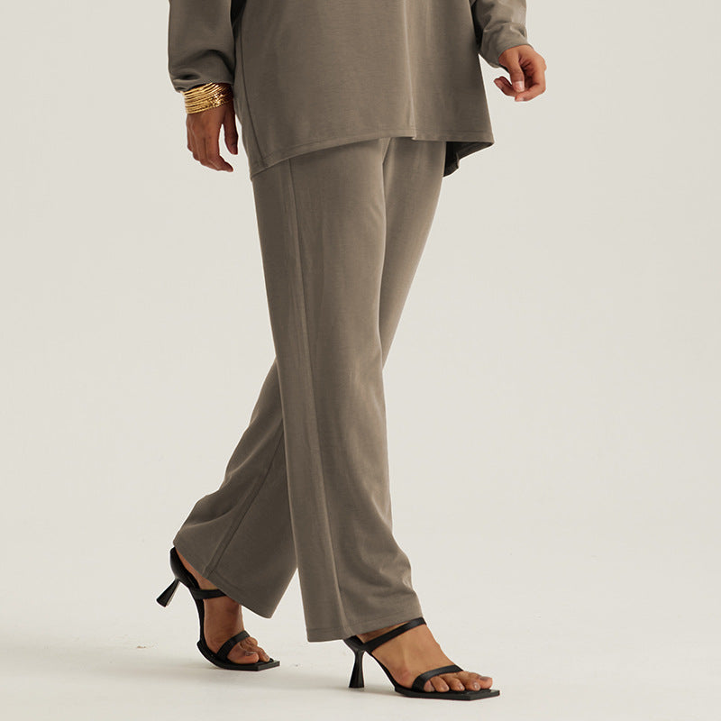 Middle Eastern Muslim Women's Loose Outerwear Long Sleeve Pants Suit