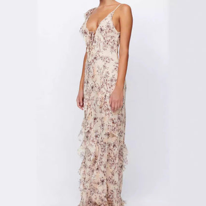 Stylish Chiffon Maxi Evening Gown Dress