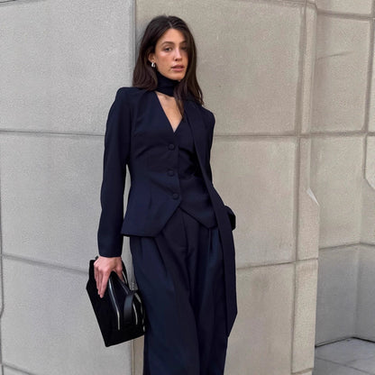 Fashion Commuter Halter Suit Women 2025 Winter New