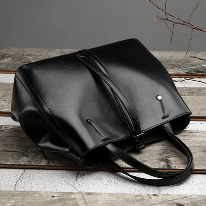 Luxury Retro Women's Hand-carrying Solid Color Simple