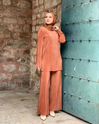 Ethnic Style Loose Casual Pleated Suit Southeast Asian Arab Women's Clothing