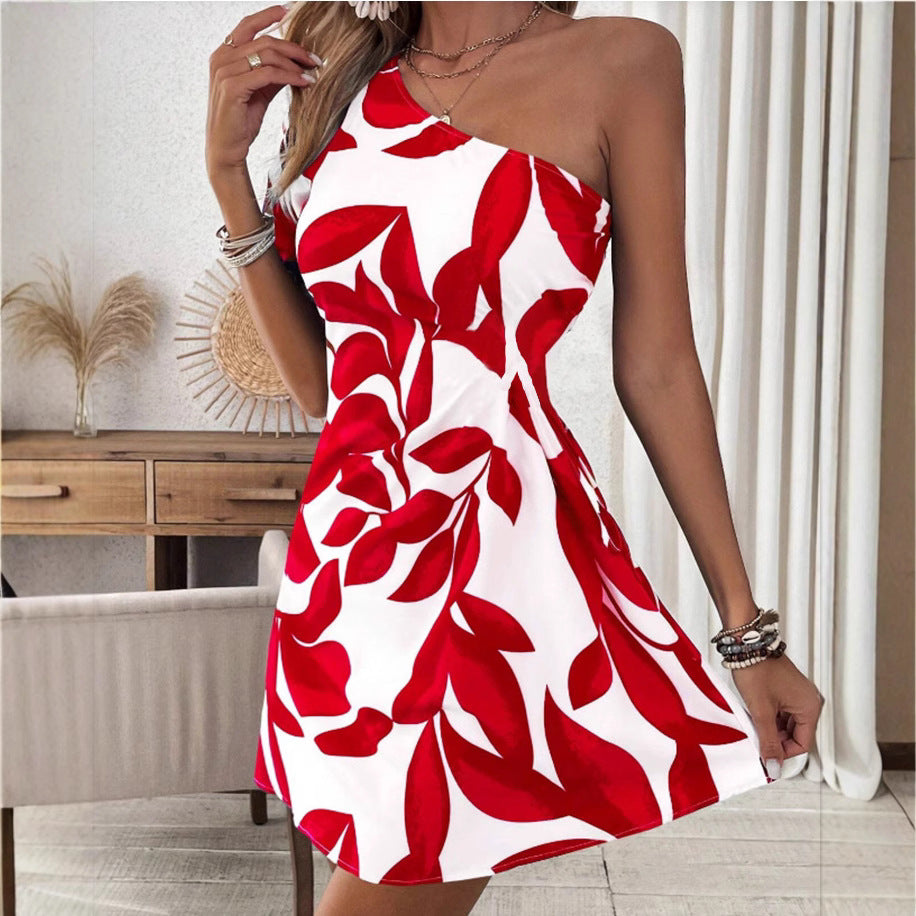 New Arrival Elegant French-style White Floral-print Dress