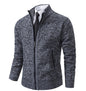 Men's Solid Color Stand Collar Cardigan Sweaters Coat