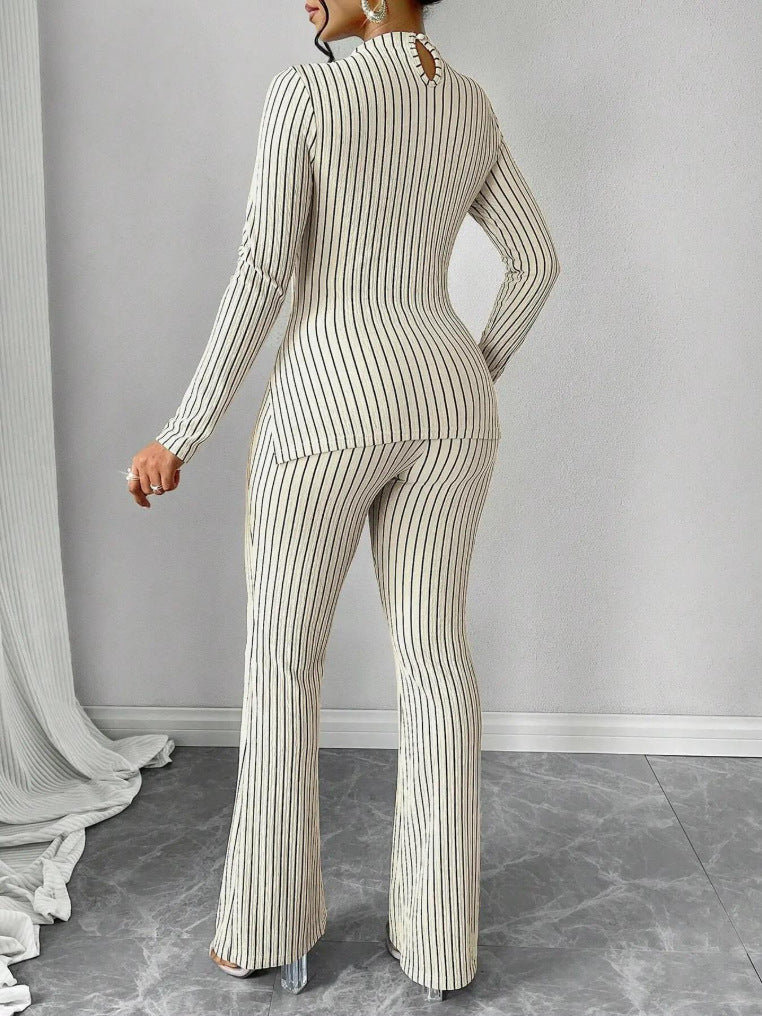 Elegant Round-neck Long-sleeve Women's Suit