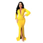Women's Large V-neck Slim-fit Nightclub Evening Dress