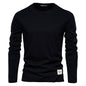 Men's Fashion Casual Exercise Outer Wear Round Neck Cotton Base Shirt